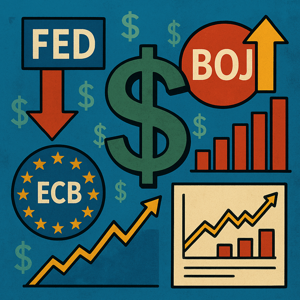 Dollar Under Pressure as Fed, BoJ Set to Hold Rates; ECB Forum, US GDP and PCE Data in Focus for Forex Week